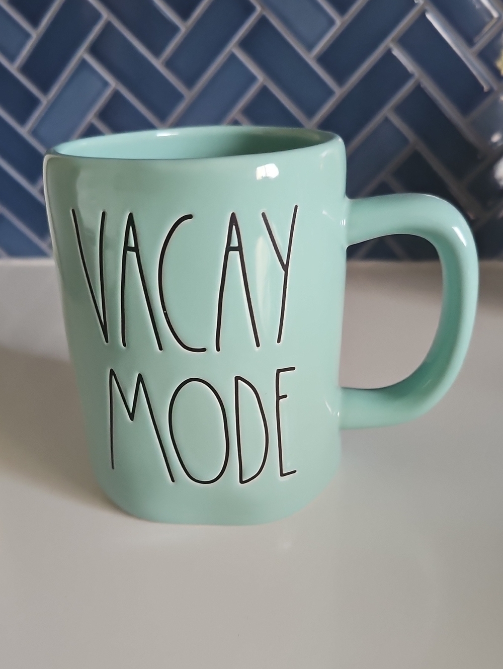 Rae Dunn Mint Green 'VACAY MODE' Ceramic Mug NWOT